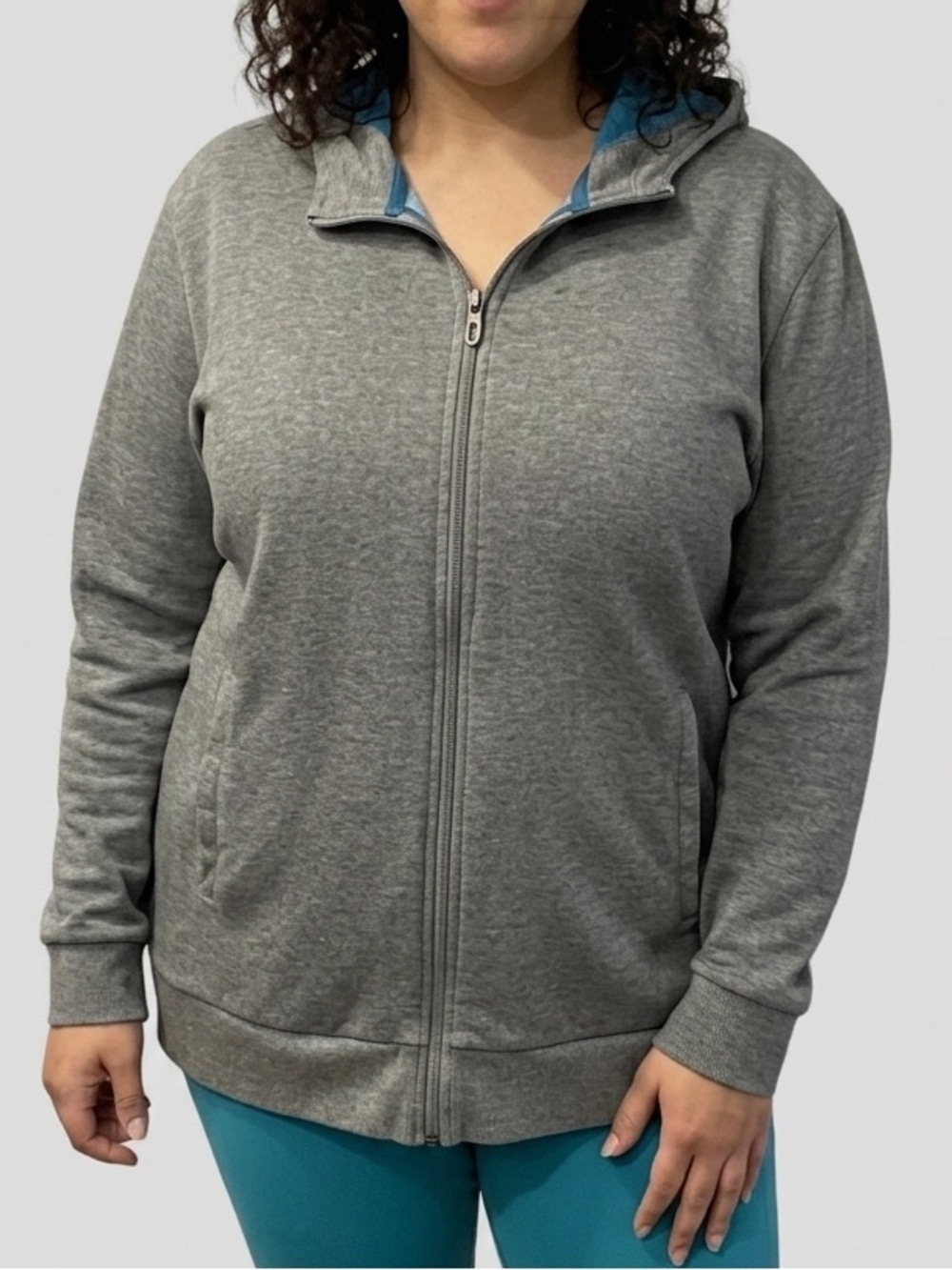😍CLEARANCE - ADIDAS  Grey Turquoise Athletic Jacket Plus Size XL